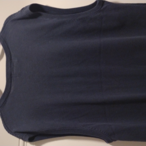 Chaps sweater vest xl navy blue 100%cotton - Picture 7 of 8